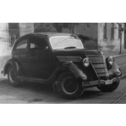   FORD V8 Model 60 kupé magyar rendszámmal, jármű, közlekedés, 1950-es évek, Eredeti fotó, papírkép. 