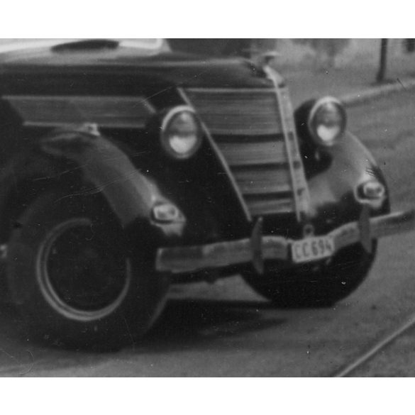 FORD V8 Model 60 kupé magyar rendszámmal, jármű, közlekedés, 1950-es évek, Eredeti fotó, papírkép. 