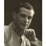 Dunky fivérek műterme, Kolozsvár, Erdély, Várkonyi Mihály (Victor Varconi) színművész privát fotója, katona, egyenruha, film, színház, művészet, 1. világháború, 1917, 1910-es évek. Eredeti fotó, papír