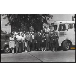   Magyar (békéscsabai) kolónia Montevideoban, Uruguay, a magyar válogatott ottlétének idején, helytörténet, disszidens, kisebbség, 1962, 1960-as évek, Eredeti fotó, papírkép.   méret megközelítőleg (cen