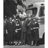 Magyar (békéscsabai) kolónia Montevideoban, Uruguay, a magyar válogatott ottlétének idején, helytörténet, disszidens, kisebbség, 1962, 1960-as évek, Eredeti fotó, papírkép.   méret megközelítőleg (cen