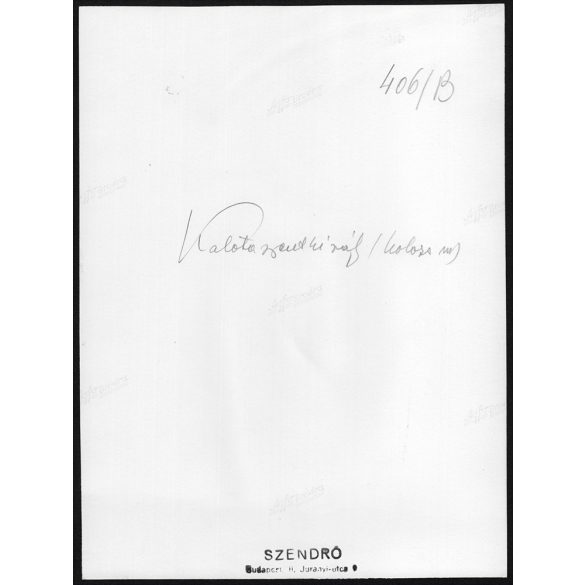 Nagyobb méret, Szendrő István fotóművészeti alkotása. Lány kalotaszentkirályi (Kolozs megye) népviseletben, 1930-as évek. Eredeti, pecséttel jelzett fotó, papírkép, Agfa Brovira papíron. Dekorációnak,