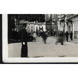 Bánffy utca, Dés, Erdély, üzlet, kirakat, rendőr, Fülöp divatház, dohánybolt, város, 2. világháború, helytörténet, 1943, 1940-es évek, Eredeti képeslap fotó, papírkép.