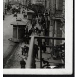 Fő tér, Máramarossziget, Erdély, üzlet, kirakat, város, közlekedés, 2. világháború, helytörténet, 1943, 1940-es évek, Eredeti képeslap fotó, papírkép. 