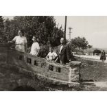 Család a kőhídon, Dömös, Komárom-Esztergom megye, helytörténet, 1941. augusztus, 1940-es évek, Eredeti fotó, papírkép.   