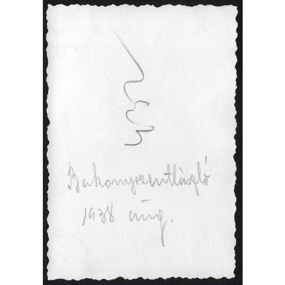 Bakonyszentlászló, falusi élet, állat etetés, helytörténet, 1938. augusztus, 1930-as évek, Eredeti fotó, papírkép.  