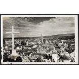 Erdély, Kolozsvár látképe a Fellegvárról a kereszttel, 2.világháború, helytörténet, 1943, 1940-es évek, Eredeti képeslapfotó, papírkép.  