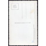 Beszterce, Erdély, Mussolini utca, Római katolikus templom, város, 2. világháború, helytörténet, 1943, 1940-es évek, Eredeti képeslapfotó, papírkép.   