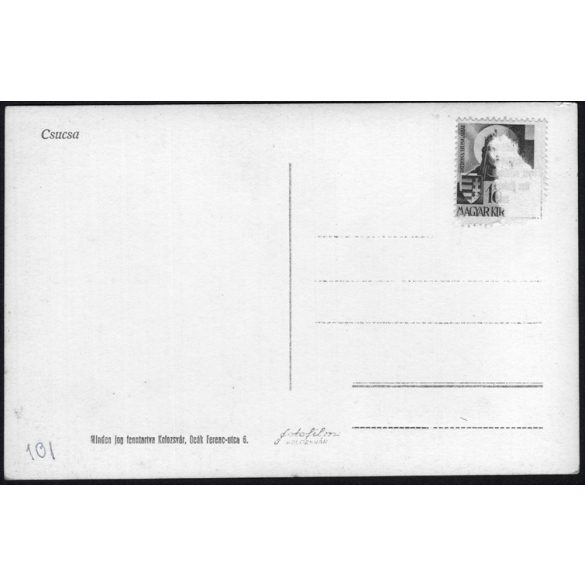 Csucsa látképe, Erdély, 2. világháború, helytörténet, 1943, 1940-es évek, Eredeti képeslapfotó, papírkép.  