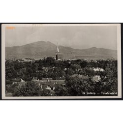   Beszterce látképe, Erdély, Besztercei evangélikus templom, 2. világháború helytörténet, 1943, 1940-es évek, Eredeti képeslapfotó, papírkép.   