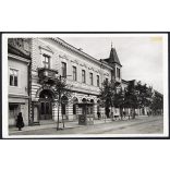 Beszterce, Erdély, Fritsch szálloda, belváros, 2. világháború, helytörténet, 1943, 1940-es évek, Eredeti képeslapfotó, papírkép.   