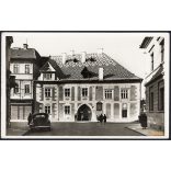 Kolozsvár, Erdély, Mátyás király szülőháza, város, 2. világháború, helytörténet, 1943, 1940-es évek, Eredeti képeslapfotó, papírkép.   