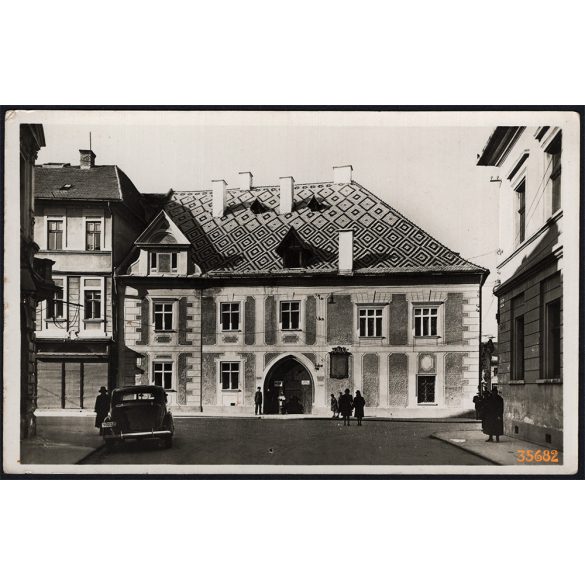 Kolozsvár, Erdély, Mátyás király szülőháza, város, 2. világháború, helytörténet, 1943, 1940-es évek, Eredeti képeslapfotó, papírkép.   