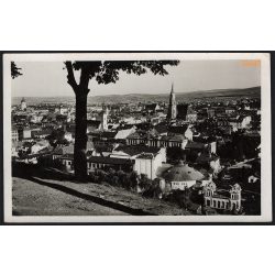   Kolozsvár, Erdély, látkép a Fellegvárról, város, 2. világháború, helytörténet, 1943, 1940-es évek, Eredeti képeslapfotó, papírkép.   