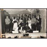 Színházi előadás Torbágyon, Fehérvári huszárok, helytörténet, 1937, 1930-as évek, Eredeti fotó, papírkép. 