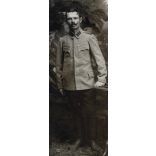 Fotó az orosz (?) hadifogságból Eke Andrásnénak Tökölre címezve, magyar katonák egyenruhában, 1. világháború, 1917, 1910-es évek, Eredeti fotó, papírkép, hátulján osztrák vöröskeresztes bélyegzővel.  