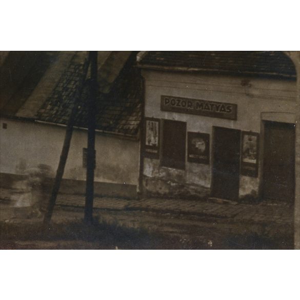 Pozor Mátyás hentesüzlete, Tabán, Budapest, Kereszt tér 15, kirakatok, Erzsébet híd, helytörténet, 1929. VIII. 20, 1920-as évek, Eredeti fotó, papírkép. 