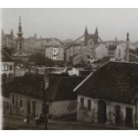 Pozor Mátyás hentesüzlete, Tabán, Budapest, Kereszt tér 15, kirakatok, Erzsébet híd, helytörténet, 1929. VIII. 20, 1920-as évek, Eredeti fotó, papírkép. 