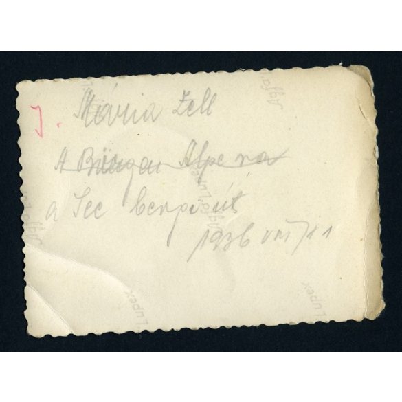 Utazás magyar rendszámú Ford A modell Tourer gépkocsin, Ausztria, Mariazell, Seeberg, jármű, közlekedés, 1936, 1930-as évek, Eredeti fotó, papírkép, sarka gyűrött.  