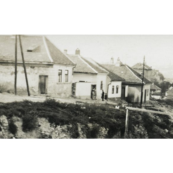 Fiúk a hintánál, Budapest, Tabán, Gyula utca, Felsőhegy utca, helytörténet, 1920-as évek, Eredeti fotó, papírkép. 