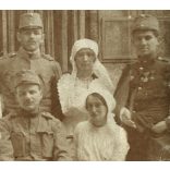 Magyar katonák katonakórházban. Egyenruha, érdemrend, ápolónő, 1. világháború, 1910-es évek, Eredeti fotó, papírkép. 