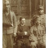 Magyar katonák katonakórházban. Egyenruha, érdemrend, ápolónő, 1. világháború, 1910-es évek, Eredeti fotó, papírkép. 