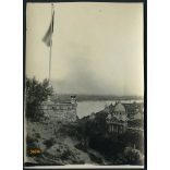 Lányok a Gellért-hegyen, Budapest, Duna, Gellért szálló, 1930. VIII. 4, 1930-as évek, Eredeti fotó, papírkép. 