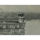 Lányok a Gellért-hegyen, Budapest, Duna, Gellért szálló, 1930. VIII. 4, 1930-as évek, Eredeti fotó, papírkép. 