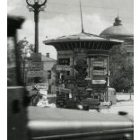 Katonai teherautók Kurszkban, magyar és német feliratok, 2. világháború, Szovjetunió,  jármű, közlekedés,1940-es évek, Eredeti fotó, papírkép.  