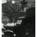 Katonai teherautók Kurszkban, magyar és német feliratok, 2. világháború, Szovjetunió,  jármű, közlekedés,1940-es évek, Eredeti fotó, papírkép.  