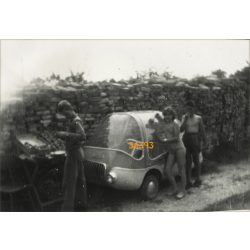   Pajtás kabinautó, az egy példányban elkészített Kabin Pannonia, Fodor Pál, Ádám Ferenc, jármű, közlekedés, 1960-as évek, Eredeti fotó, papírkép.   