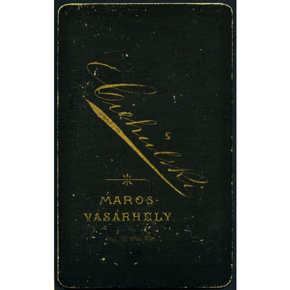 Ciehulsky műterem, Marosvásárhely, Erdély, csinos fiatalasszony különös szemekkel,  1880-as évek, Eredeti CDV, vizitkártya fotó.  