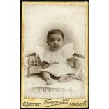 Ferencz és társa műterem, Kolozsvár, Erdély, gyerekportré, Dr. Pap Tibor,  helytörténet, 1880-as évek, Eredeti CDV, vizitkártya fotó.  
