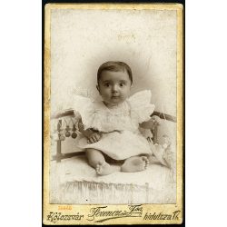   Ferencz és társa műterem, Kolozsvár, Erdély, gyerekportré, Dr. Pap Tibor,  helytörténet, 1880-as évek, Eredeti CDV, vizitkártya fotó.  
