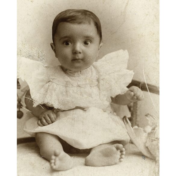 Ferencz és társa műterem, Kolozsvár, Erdély, gyerekportré, Dr. Pap Tibor,  helytörténet, 1880-as évek, Eredeti CDV, vizitkártya fotó.  