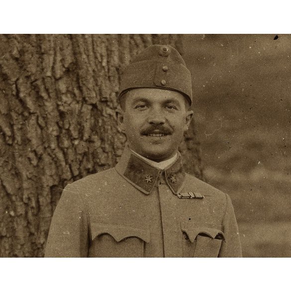 Szinte László magyar katona (hadnagy?) egyenruhájában, 1. világháború, 1910-es évek, Eredeti fotó, papírkép.  