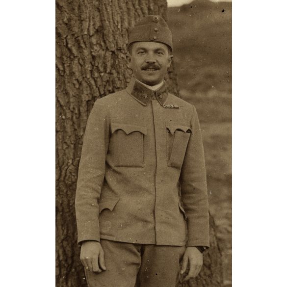Szinte László magyar katona (hadnagy?) egyenruhájában, 1. világháború, 1910-es évek, Eredeti fotó, papírkép.  