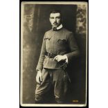 Várnai műterem, Eszék (Osijek), Vajdaság, Szinte László magyar katona egyenruhában, 1. világháború, monarchia, 1910-es évek, Eredeti fotó, papírkép.  