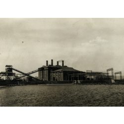   Az új erőmű telep, Bánhida (Tatabánya), ipartörténet, helytörténet, Komárom-Esztergom megye, 1931. augusztus 15, 1930-as évek, Eredeti fotó, papírkép.  