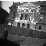 3 darab negatív, Nemzeti Színház épülete közvetlenül a bontása előtt, Budapest, Blaha Lujza tér, 1960-as évek, szocializmus, várostörténet, 3 darab eredeti nagyméretű fotó negatív!     