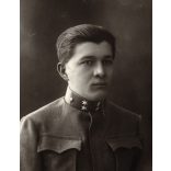 Szigeti műterem, Rákospalota, magyar katona egyenruhában, Szoma (?) Vilmos portréja, Horthy-korszak, helytörténet, Pest megye, 1919. január 3., 1910-es évek, Eredeti fotó, papírkép.   