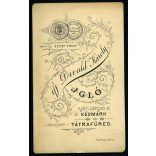 ifj. Divald Károly műterme, Igló (Késmárk, Tátrafüred), Felvidék, fiatal férfi erősen retusált bajusszal, 1880-as évek, Ritka! Eredeti CDV, vizitkártya fotó. 