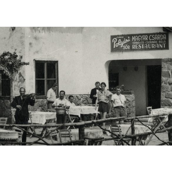 Csermák-féle Magyar Csárda, Dobogókő, kocsma, étterem, vendéglátás, turizmus, Horthy-korszak, helytörténet, Pest megye, 1930-as évek, Eredeti képeslap fotó, papírkép.   