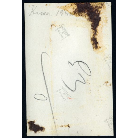 Országzászló, háttérben a Dóm, Kassa, Felvidék, 2. világháború, Horthy-korszak, 1940, 1940-es évek, Eredeti fotó, papírkép, hátulján ragasztásnyomok.  