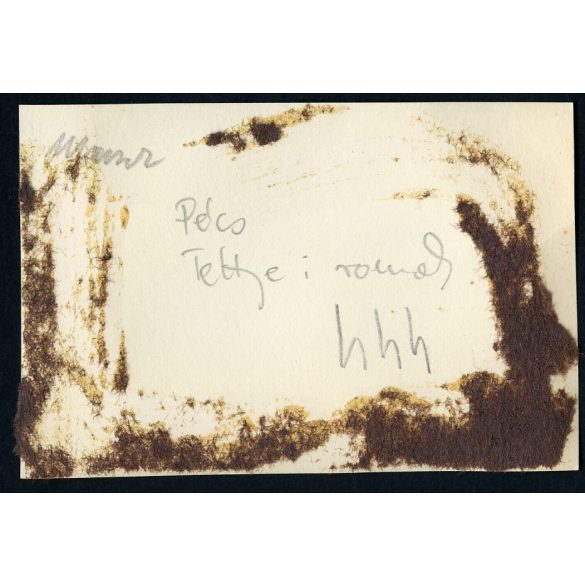 A Tettyei romoknál, Pécs, helytörténet, Horthy-korszak, Baranya megye, 1940-es évek, Eredeti fotó, papírkép, hátulján ragasztásnyomok, téves felirat. 
