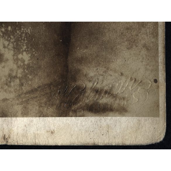 Foto Kalmár, Karánsebes, Erdély, elegáns bajuszos férfi portréja, helytörténet, 1920-as évek, Eredeti fotó, jelzett papírkép, alja foltos.   