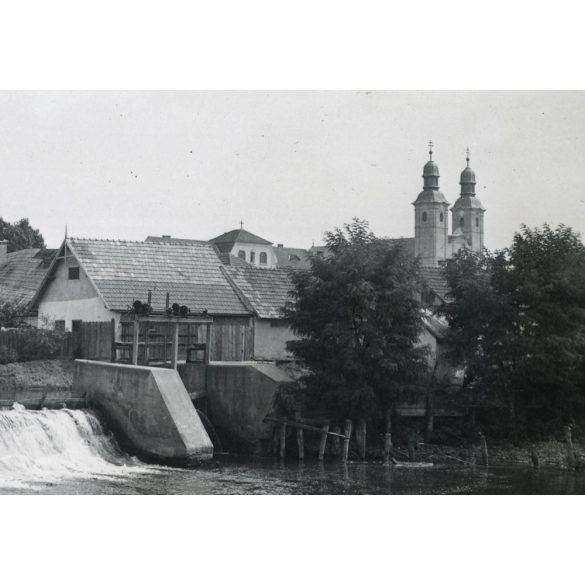 A Küküllő partján, Székelyudvarhely, Észak-Erdély, Horthy-korszak, 2. világháború, helytörténet, 1941, 1940-es évek, Eredeti fotó, papírkép, hátulján ragasztásnyomok .