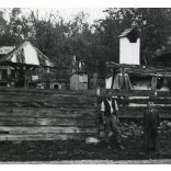 Szinte László háza, Sepsikőröspatak, Erdély, épült 1855-ben , 2. világháború, Horthy-korszak, helytörténet, 1942, 1940-es évek, Eredeti fotó, papírkép, hátulján ragasztásnyomok . 