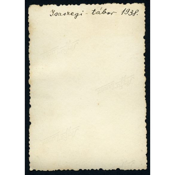 Cserkésztábor, Isaszeg, tábori mise, az Eucharisztikus Világkongresszus utáni isaszegi tábor, ahol körmenet és fáklyás felvonulás is volt, egyenruha, pap, Horthy-korszak, helytörténet, 1938, 1930-as é