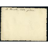 Kirándulás a Tiszteletes úrral, Máriaremete (Budapest), pap napszemüveggel, egyház, Horthy-korszak, helytörténet, 1939, 1930-as évek, Eredeti fotó, hátulján feliratozott papírkép.   